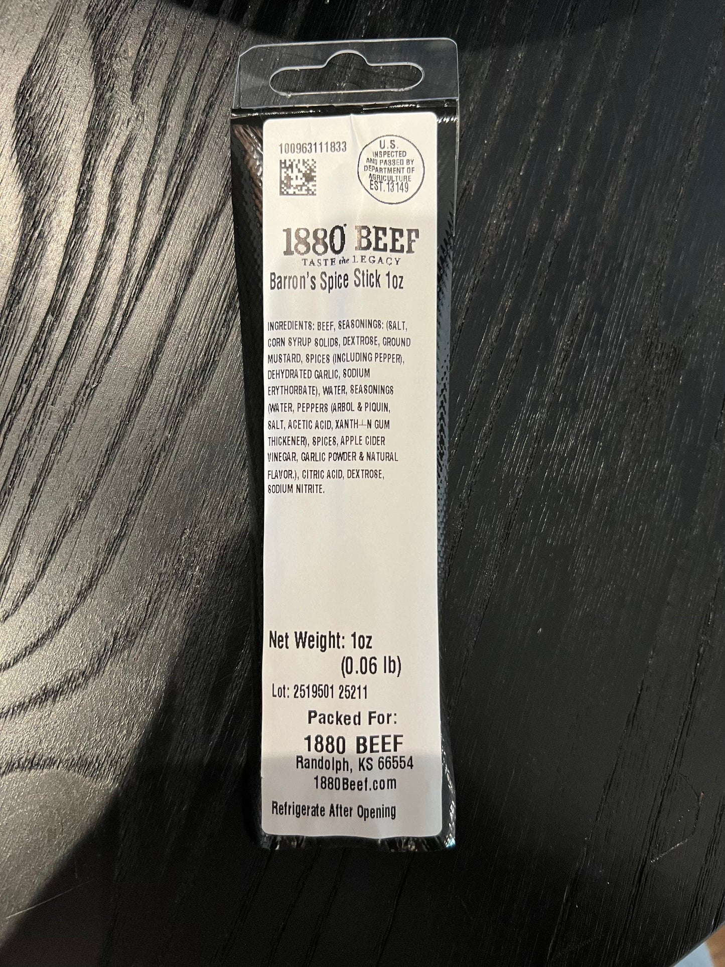 Barron's Spice Single Beef Stick