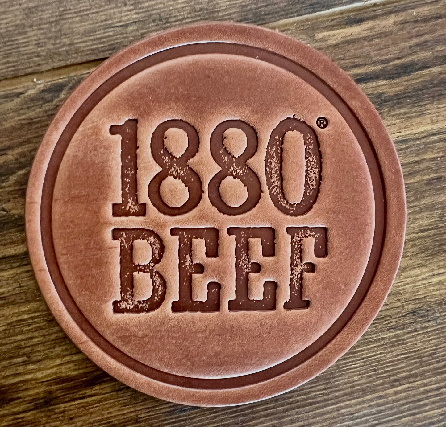1880 Leather Coaster
