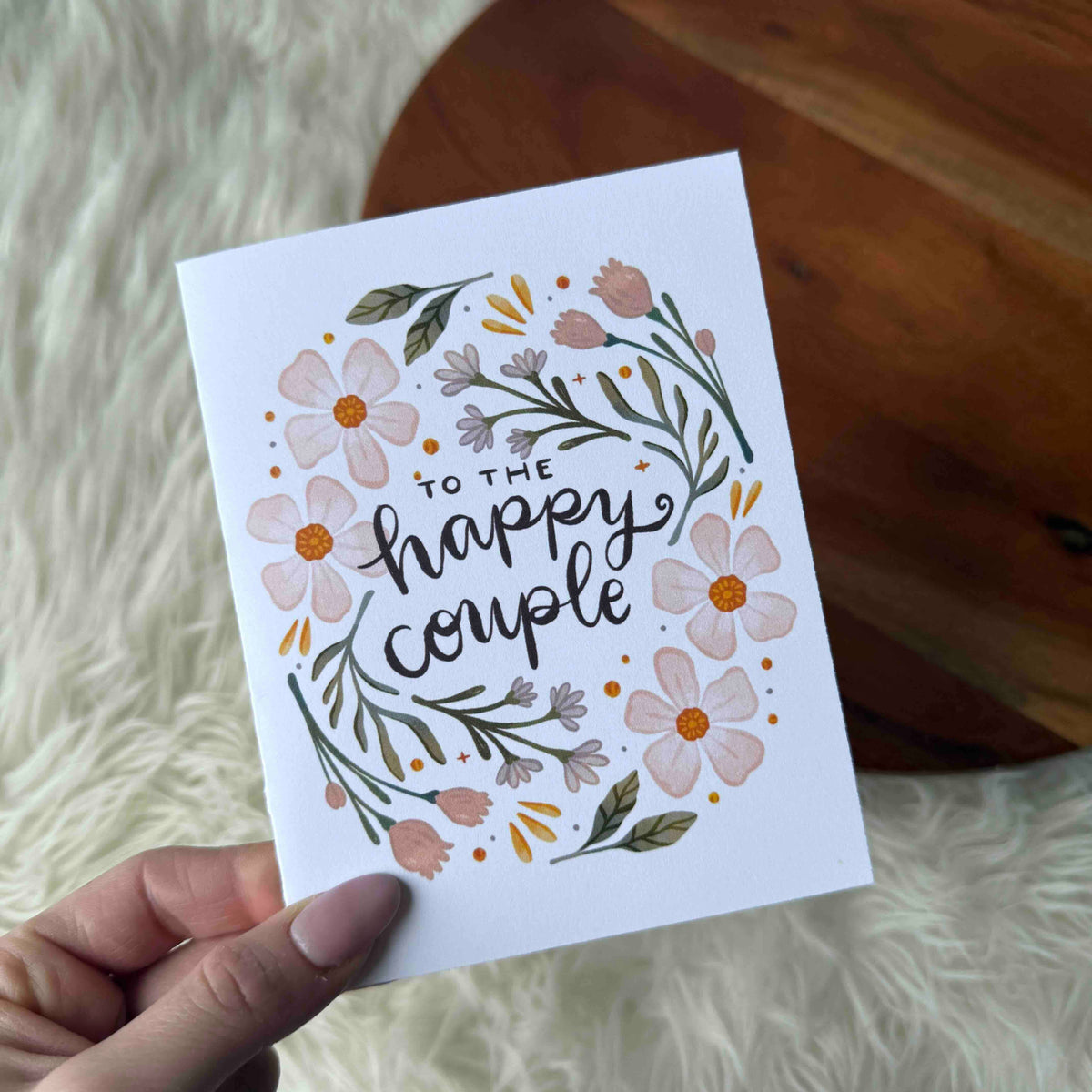 "To the happy couple" Wedding Card