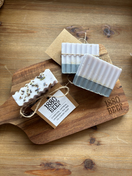 1880 Charcoal+Lavender Soap Bars
