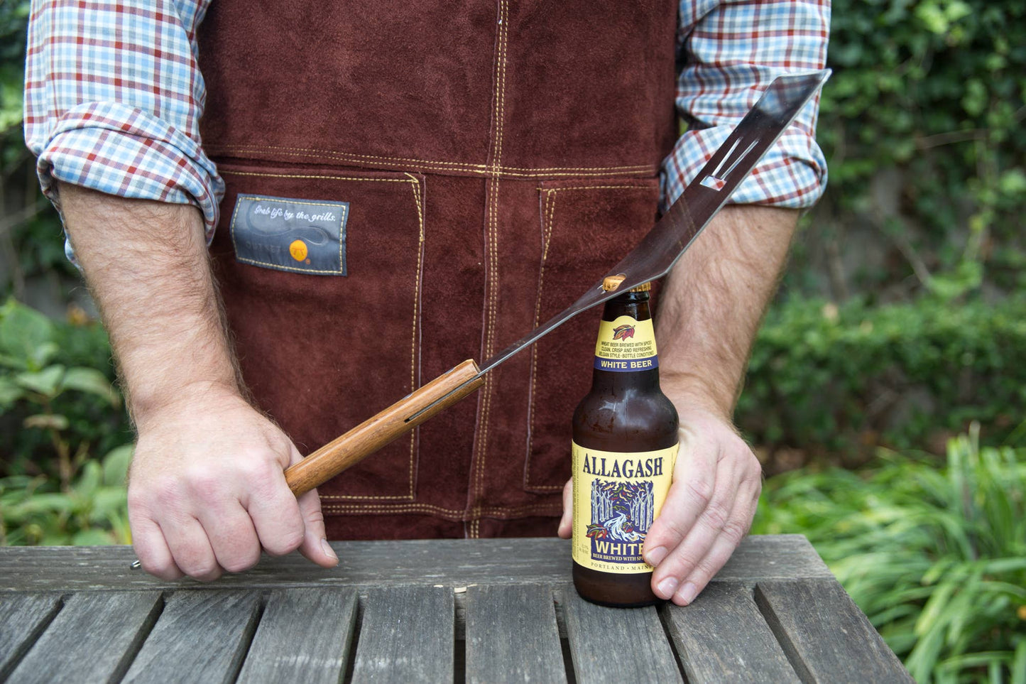 Brown Leather Grill Apron