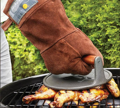 Outset Brown Leather Grill Mitt