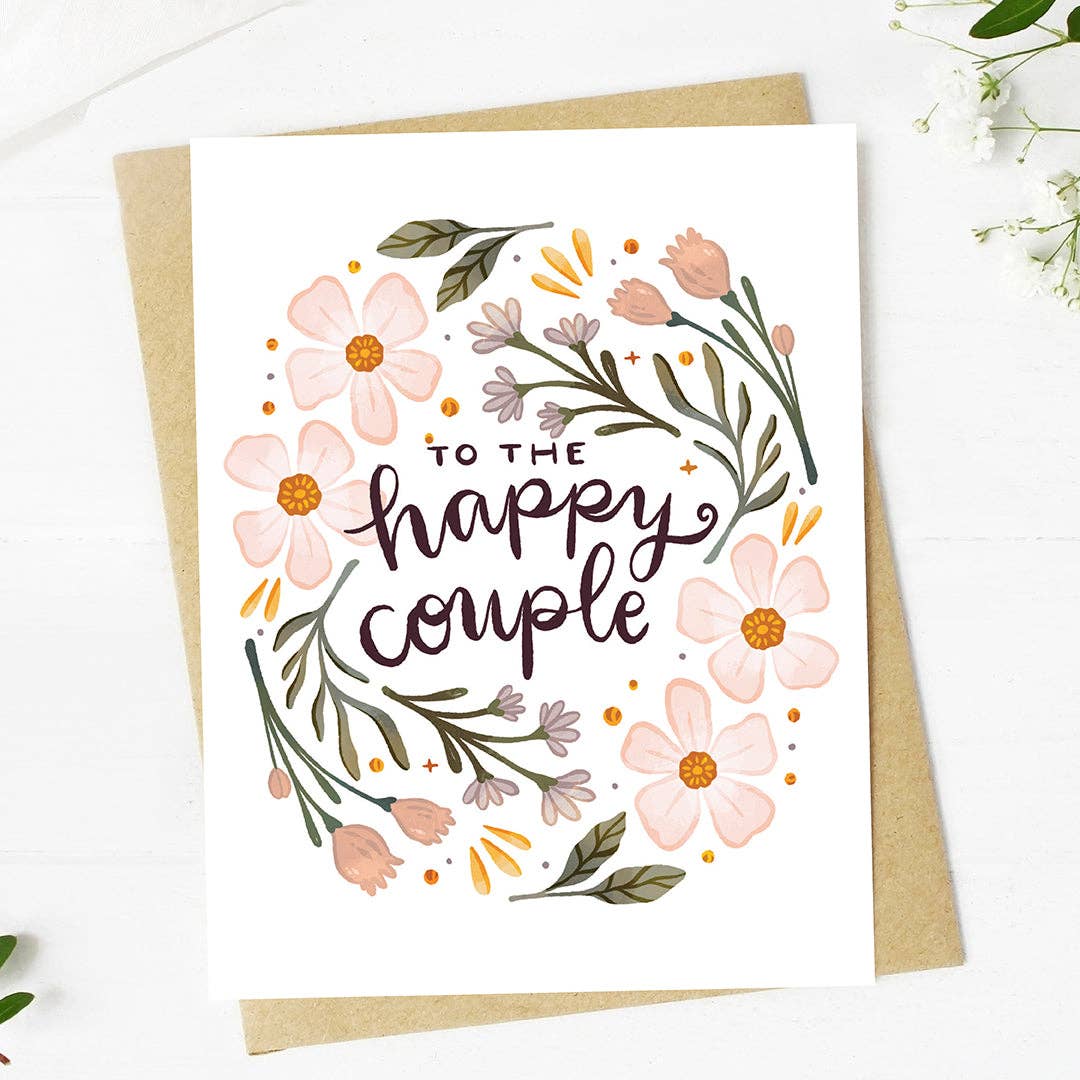 "To the happy couple" Wedding Card